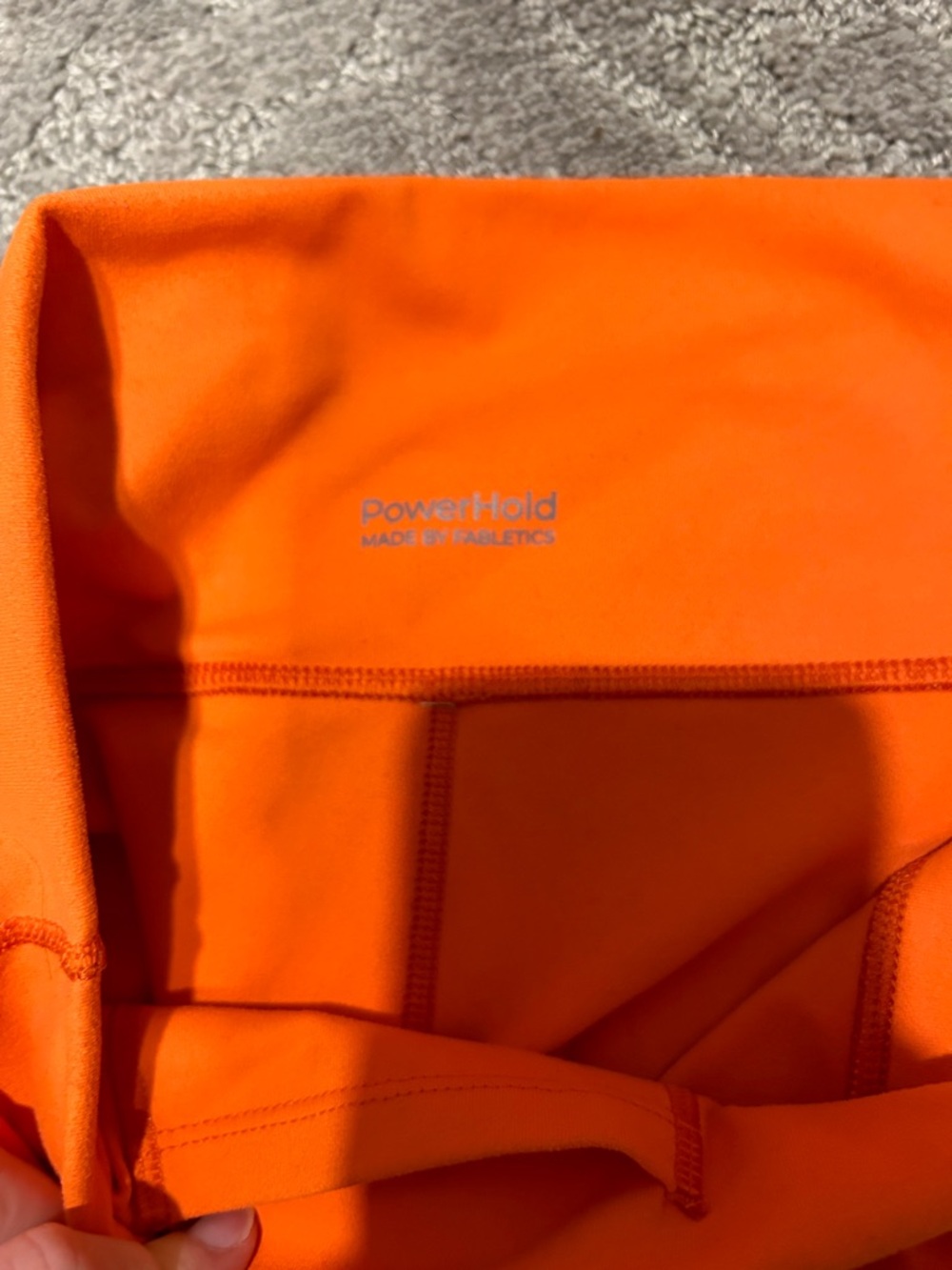 Fabletics Women’s High-Waist Active Leggings & One-Shoulder Sports Bra - Orange - Picture 7 of 11